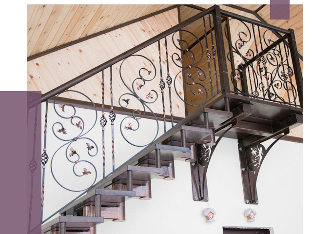Кованые лестницы в Каменске-Уральском от 82976 руб. под ключ
