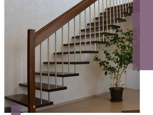 Лестницы на больцах под ключ в Каменске-Уральском – изготовление и монтаж