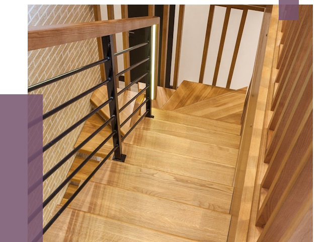 Лестницы из ясеня в Каменске-Уральском под ключ от 10425 руб. 