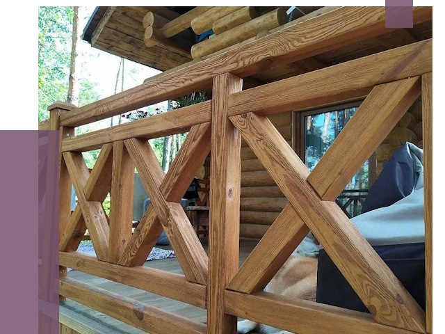 Деревянные перила под ключ в Каменске-Уральском от 7979 руб. 