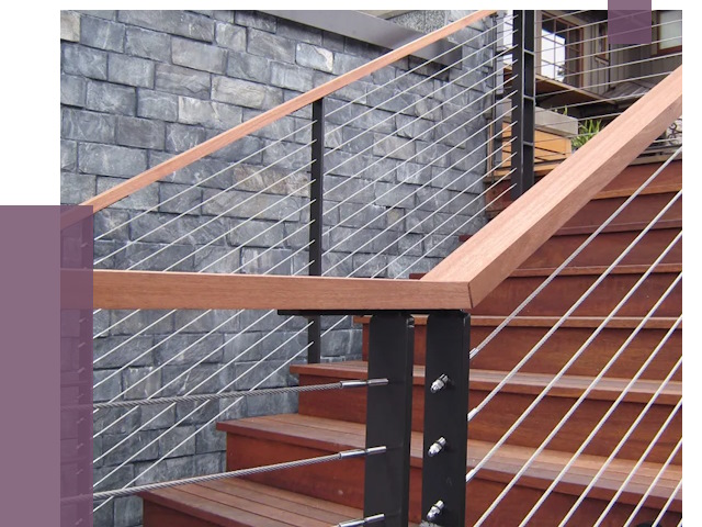 Тросовые перила под ключ в Каменске-Уральском от 8085 руб.