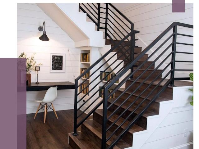 Перила для лестницы в доме в Каменске-Уральском от 7713 руб. — ПРОЛЁТ-Кмн