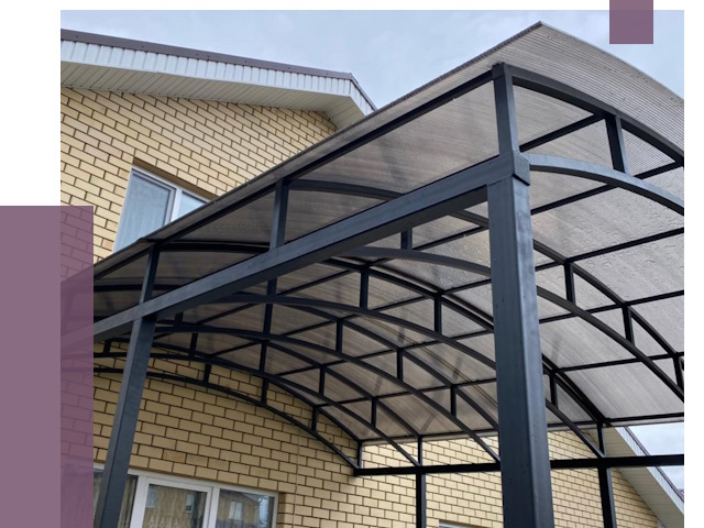 Монтаж козырьков в Каменске-Уральском от 11968 руб. | ПРОЛЁТ-Кмн