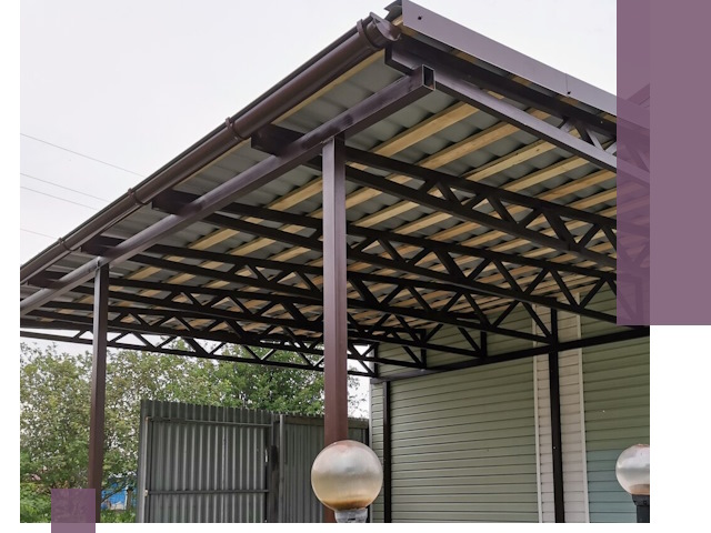 Навесы под ключ в Каменске-Уральском: изготовление, монтаж и гарантия