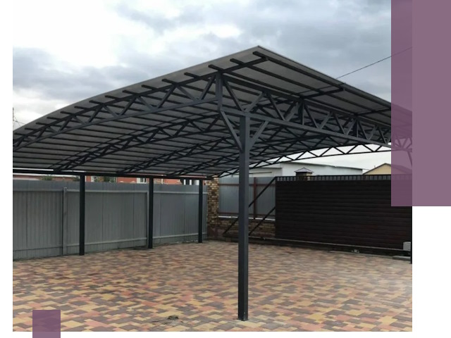 Недорогие навесы под ключ в Каменске-Уральском — изготовление и монтаж