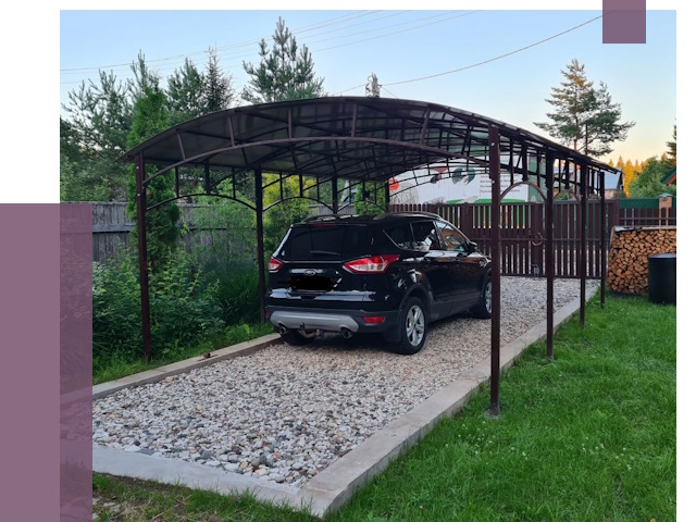 Навесы для автомобиля в Каменске-Уральском от 13670 руб.  | ПРОЛЁТ-Кмн