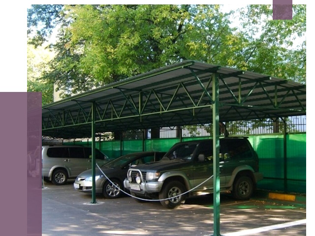 Навесы для парковки в Каменске-Уральском от 83508 руб. заказать | ПРОЛЁТ-Кмн
