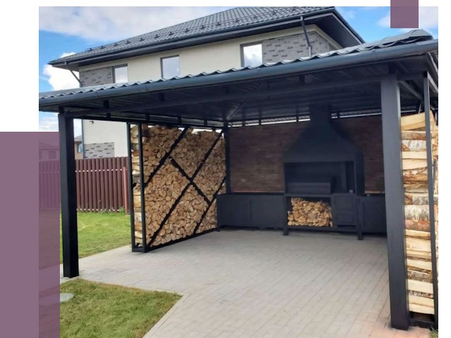 Навесы для барбекю в Каменске-Уральском от 13244 руб. под ключ | ПРОЛЁТ-Кмн