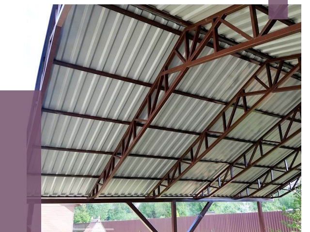 Навесы из профнастила в Каменске-Уральском от 7659 руб. | ПРОЛЁТ-Кмн