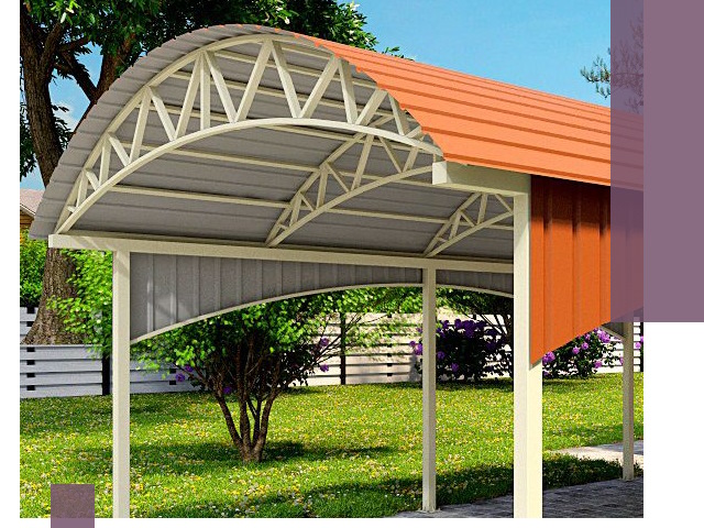 Навесы из профнастила под ключ в Каменске-Уральском — установка и монтаж