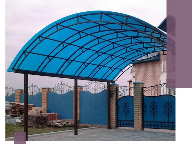 Арочные навесы под ключ в Каменске-Уральском — изготовление и монтаж