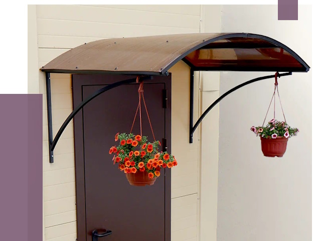 Козырьки над входом в Каменске-Уральском от 15425 руб.  | ПРОЛЁТ-Кмн