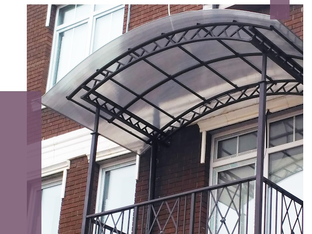 Козырьки над балконом в Каменске-Уральском от 8989 руб. | ПРОЛЁТ-Кмн