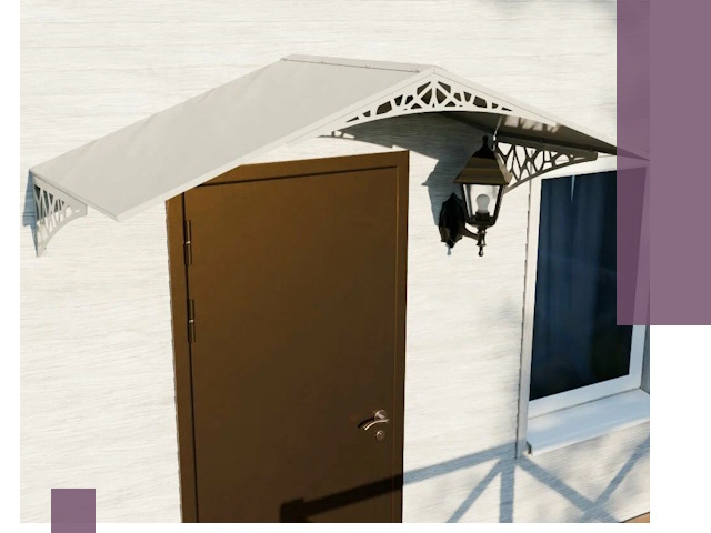 Металлические козырьки на входы и террасы в Каменске-Уральском