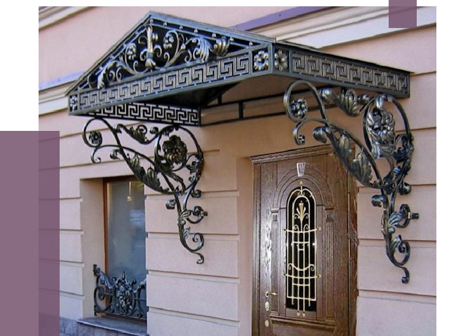 Кованые козырьки в Каменске-Уральском под ключ от 13244 руб. — ПРОЛЁТ