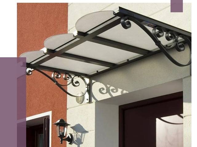 Односкатные козырьки в Каменске-Уральском от 8723 руб.  | ПРОЛЁТ-Кмн