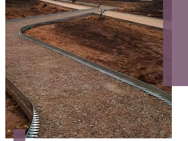 Металлические бордюры под ключ в Каменске-Уральском — изготовление и монтаж