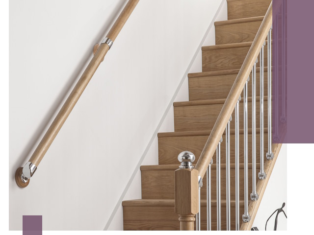 Пристенные поручни из стали и нержавейки под монтаж в Каменске-Уральском